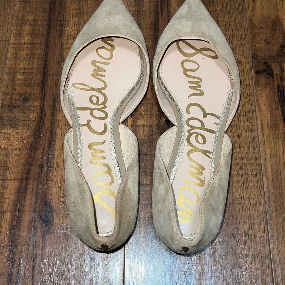 Sam Edelman Rodney Oatmeal Suede D'Orsay Flats